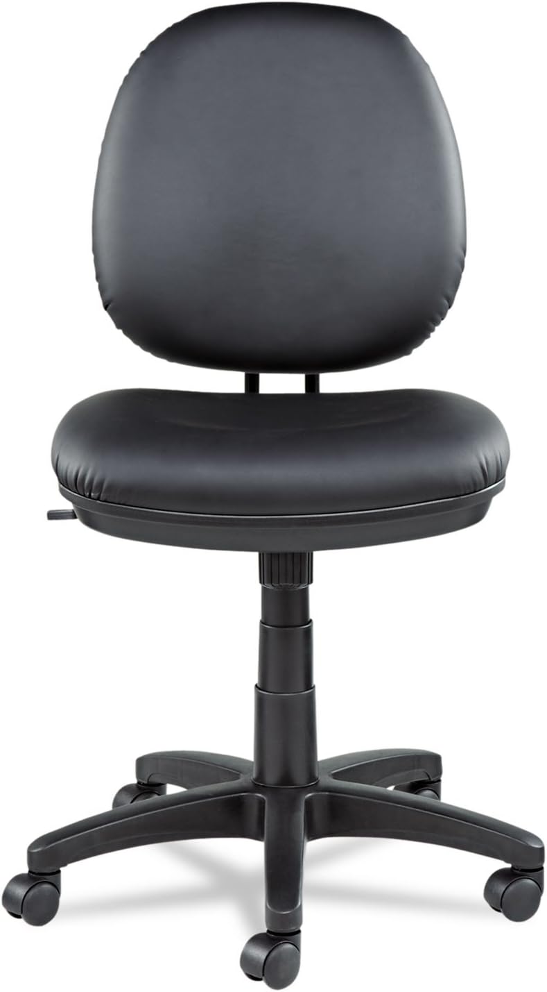 Alera IN4819 Interval Series SwivelTilt Task Chair, Leather, Black
