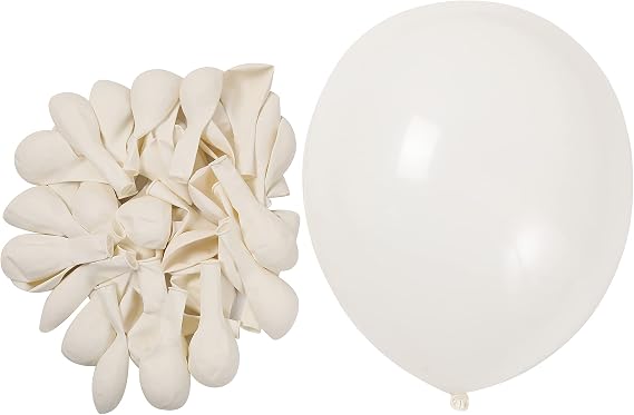 KOMOREBI White Balloons 12 Inch 100pcs Plain White Balloons White Latex Balloons for Birthday Engagement Wedding Baby shower Anniversary Party Decorations