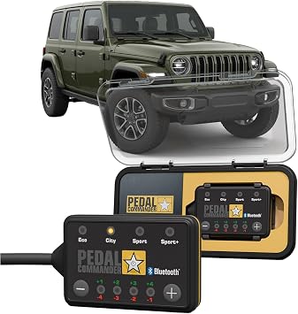 PEDAL COMMANDER for Jeep Wrangler JL 2018-2026 Throttle Response Controller - Anti-Theft, 4 Modes 36 Settings, App Control, Plug-and-Play - Off-Road Trail & Rock Crawling Performance Upgrade
