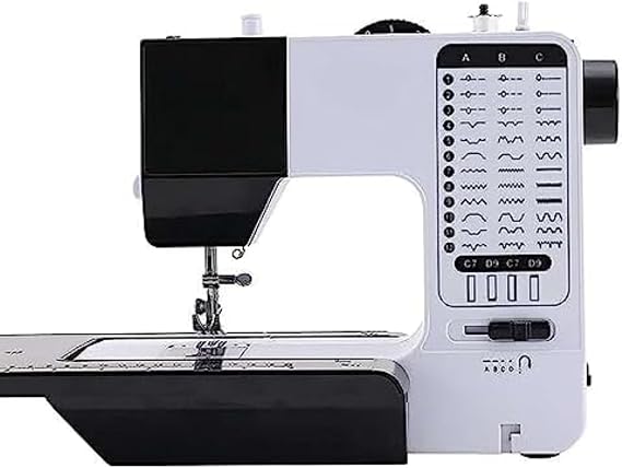 Industrial Multifunctional Embroidery Sewing Machine, 38 Stitches, Equipped with LED Light, Portable with Extension Table for Beginners and Advanced Professionals and Home Use, Heavy Duty Design, Thick