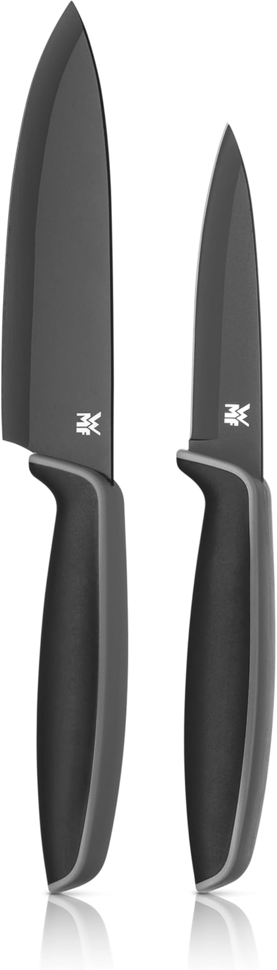 WMF Touch 2 Parça Mutfak Bıçağı Seti, Aşçı Bıçağı ve Sebze Bıçağı, Özel Bıçak Çeliği, Yapışmaz Kaplamalı, Ergonomik Saplı, Koruyucu Kılıflı, Siyah | Özel bıçak çeliği, yapışmaz kaplamalı ve ergonomik şekilli, koruyucu kılıflı, aşçı bıçağı ve sebze bıçağı, siyah