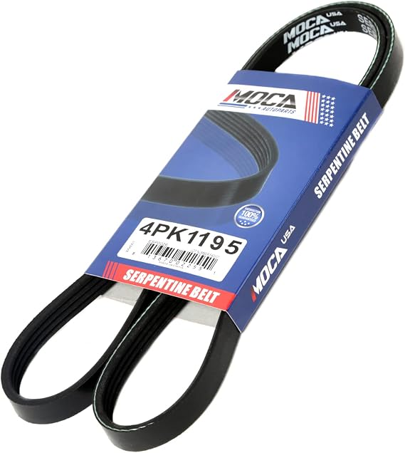 4PK1195 Serpentine Belt fit 1988-1995 for Toyota 4Runner/Pickup, 1988-1998 for Nissan Maxima/Quest, 1985-1987 for Ford E-150 Econoline/E-250 Econoline/E-350 Econoline/E-150 Econoline Club Wagon