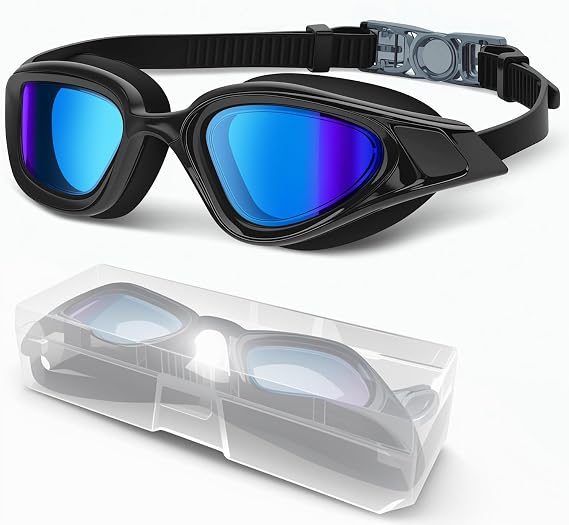 Swimming goggles, Anti Fog & UV Swim Goggles, Clear Pool Swim Goggles, Leak-proof Swimming Goggle for Adult Men Women