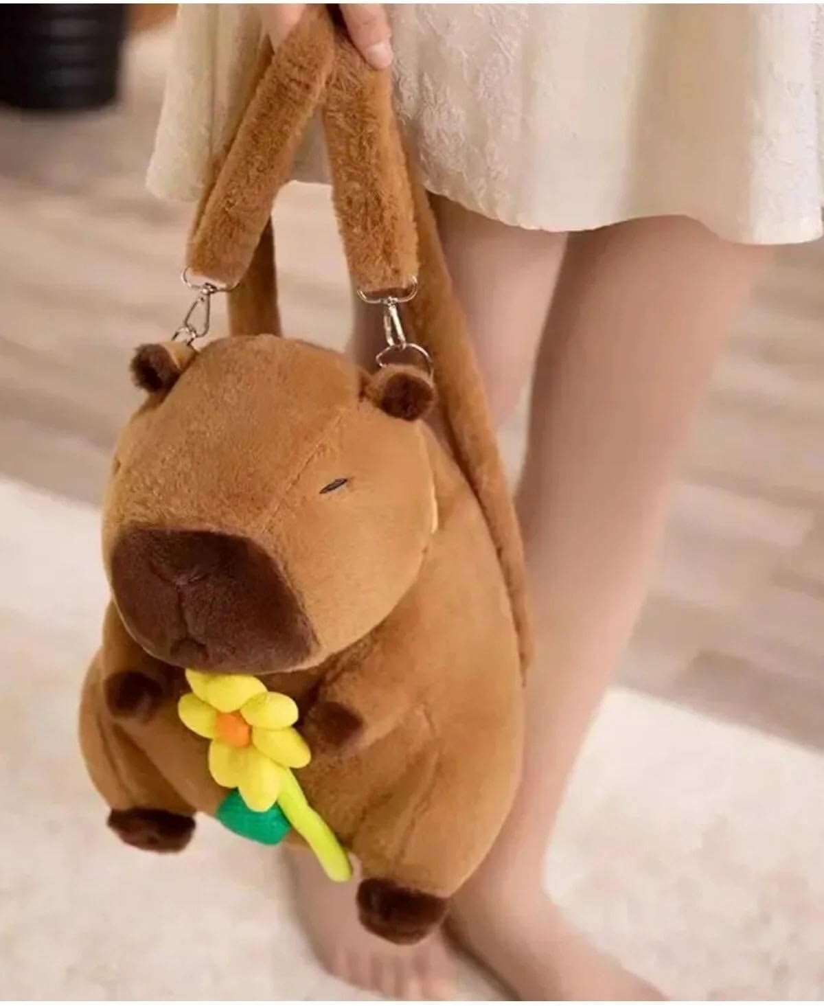 Capybara Peluş Çanta Sevimli Yumuşak Sırt Çantası 30cm