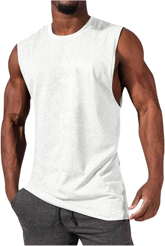 Workout Tank Tops Men Sleeveless Athletic Gym Muscle Shirts Casual Lightweight Fitness Basic Compression Tank Tops