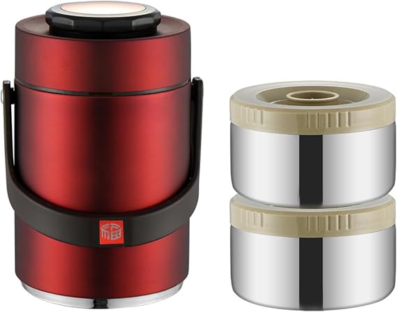 1.5L Insulated Food Jar for Hot Meals, 2-Tier Stainless Steel Lunch Box