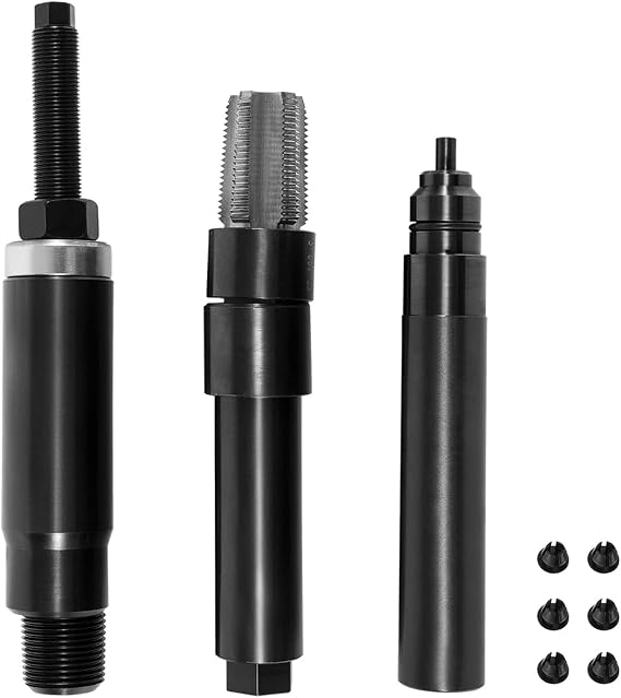 DT466E DT530E Electronic Diesel Fuel Injector Sleeve Cup Tube Puller Remover Installer Tool with Cup Plug Kit for 12 Valve (2 Per Cylinder) Engines