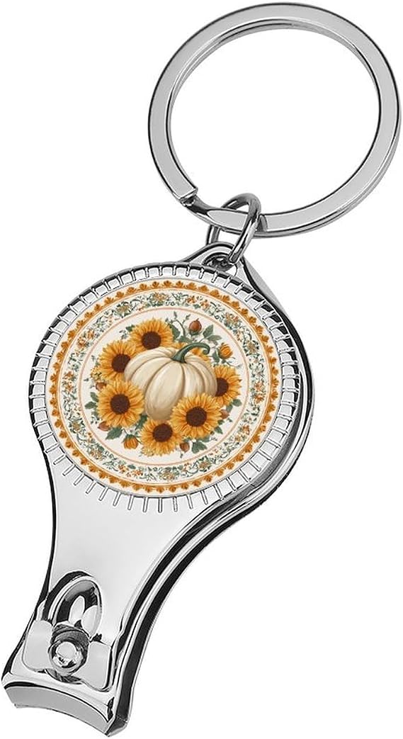 Autumn Pumpkin Sunflowers and Acorns Nail Clippers Toenail Clipper Cutters Professional Nail Trimmer Nail Cuticle Cutter for Women Men