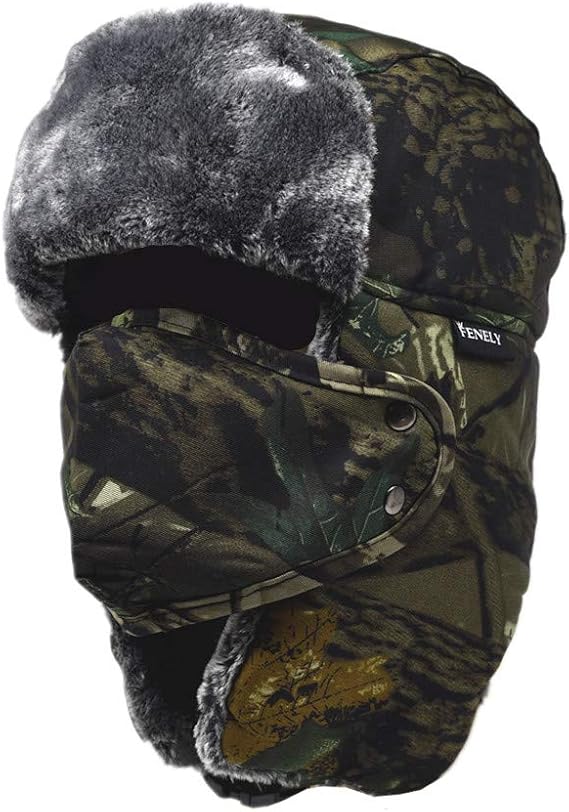 Winter Trapper Hats Ushanka Russian- Men Women Trooper Ear Flaps Hunting Face Masks Ski Snow Cold Weather