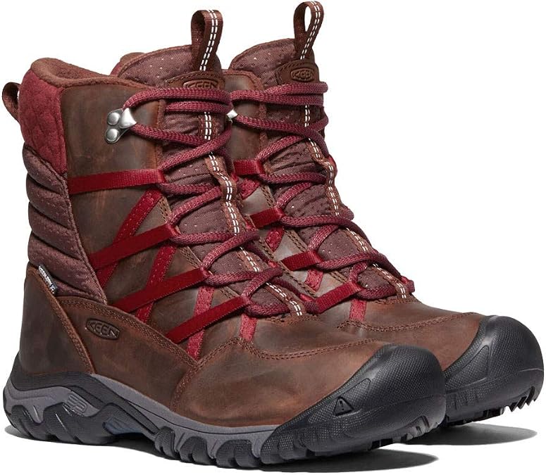 KEEN Women's Hoodoo 3 Lace Up Mid Height Leather Insulated Waterproof Snow Boot