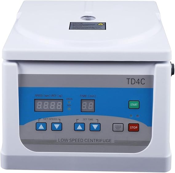 Gdrasuya10 TD4C Desktop Electric Lab Laboratory Centrifuge Machine 15ml x 8 Tubes Benchtop Centrifuge Max. Speed 4000rpm, 110V 60HZ Fixed Angle Low Speed Centrifuge Machine with Speed Control