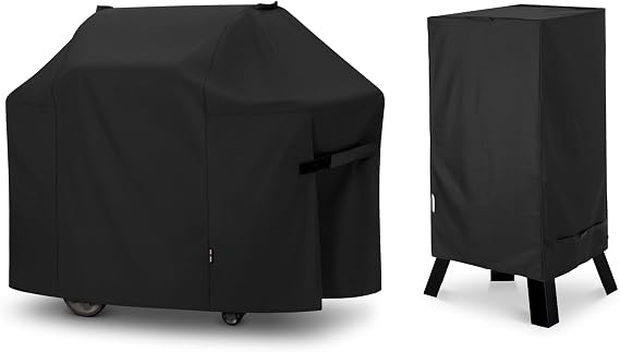 Unicook 58 Inch Grill Cover 7130 and 30 Inch Electric Smoker Cover Bundle