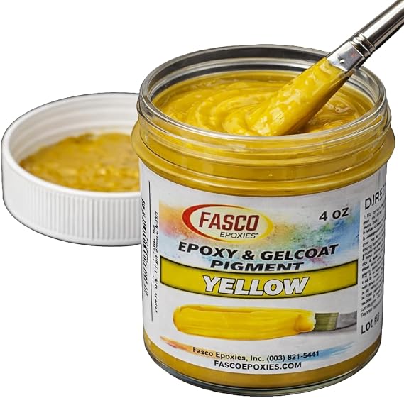 Yellow Pigment for Epoxy Resin & Gelcoat Concentrated Colorant - 4oz