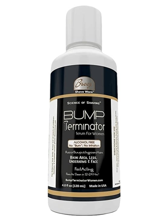 BREEJ Ingrown Hair & Razor Bump Alcohol Free Serum for Bikini Bumps, 4 oz