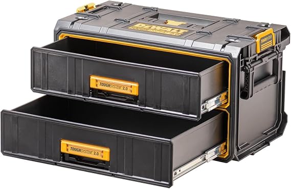 DEWALT Tough System 2.0 DWST83529-1 2-Tier Chest, Tool Box, Stackable Storage, Tough System 2.0