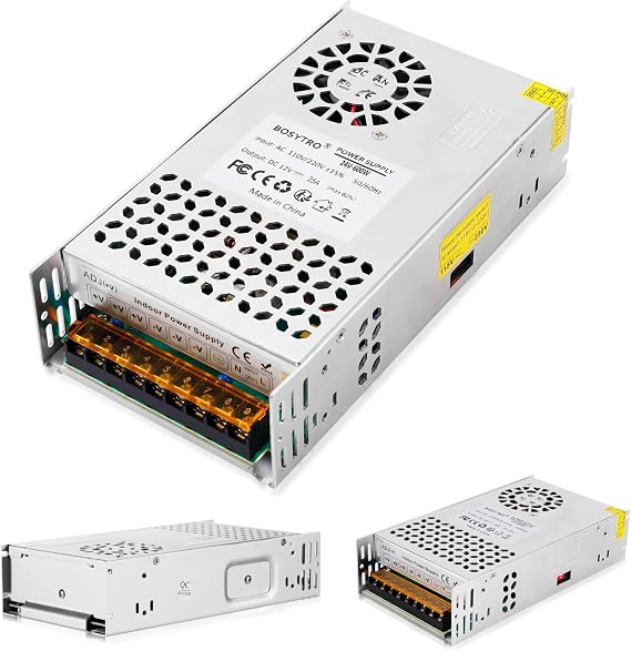 24V 25A 600W DC Switching Power Supply, AC 110v to 24v Converter (SMPS), 24 Volt Power Supply for LED Strip Light, CCTV Camera Security System,3D Printer