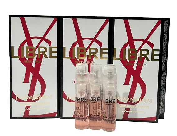Yves Saint Laurent YSL LIBRE BERRY CRUSH Sample Women Perfume Spray Trial Size Partially Filled Vials 1.2 ml / 0.04 oz (Set of 3) - 1399