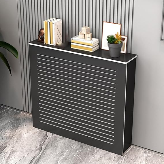 Radiator Covers for Home,Radiator Cover Cabinet Shelf,MDF Radiator Cover Louvered Grill Shelf Cabinet,Radiator Cover Cabinet Shelf,Shielding Storage Design,Stronger Load-Bearing Capacity(70x70x15cm)