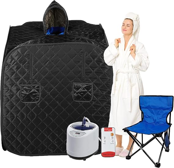 VARIPOWDER Steam Sauna Box for Home, Sauna Tent and Steamer Generator
