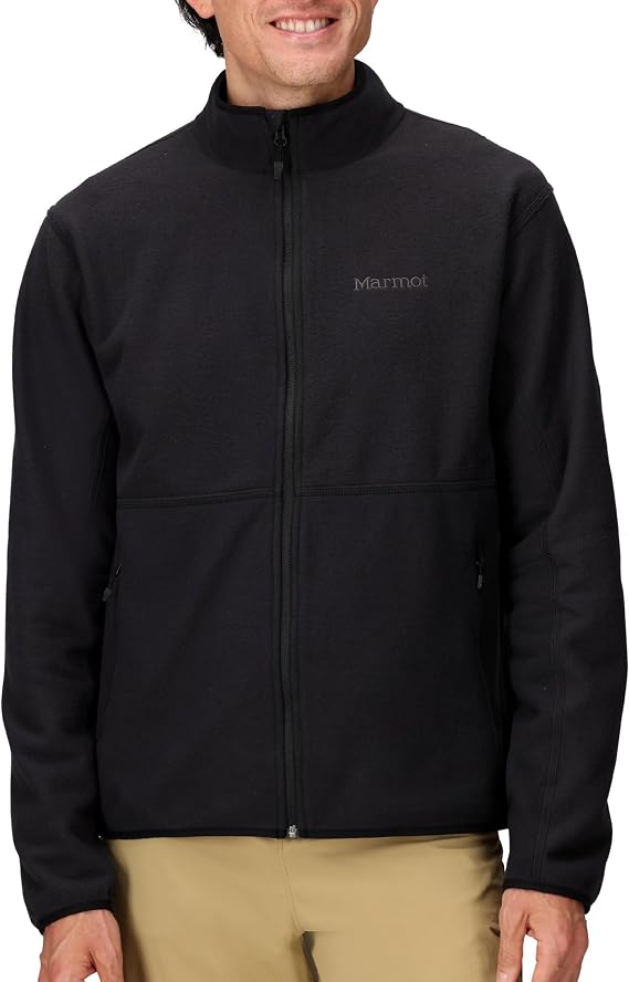 MARMOT Men's Rocklin Full-Zip Jacket - Classic, Warm, Lightweight 100-Weight Fleece Layer