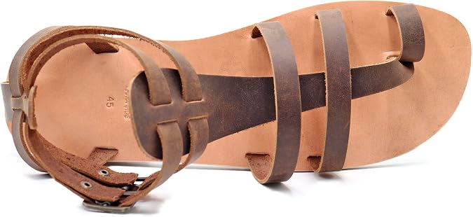 Men gladiator handmade leather sandals Greek Roman all Sizes - FASCINATION