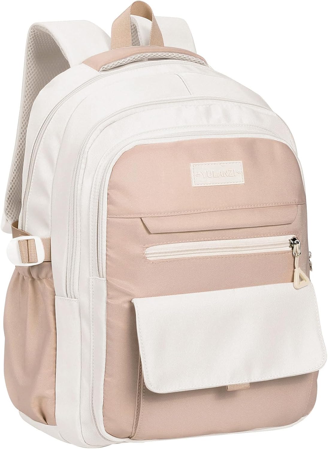 Phaoullzon Aesthetic Laptop Backpack for Women Travel Daypack,Khaki