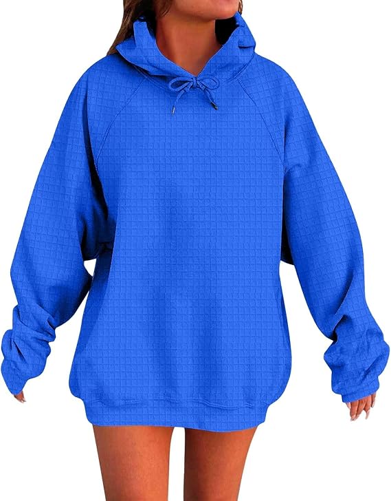 Hoodies for Women Long Sleeve Drawstring Hooded Sweatshirts Womens Fall Winter Plain Oversized Hoodie with Pockets