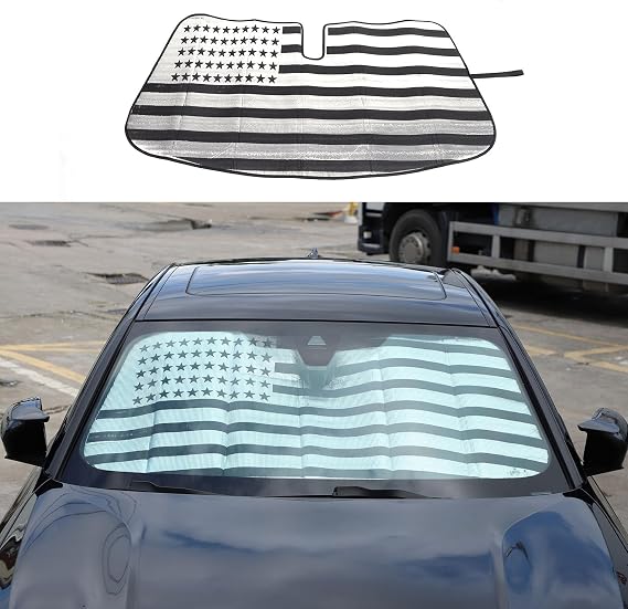 Windshield Sun Shade for BMW 330i 340i G20 G21 G28 Accessories 2020-2024 Car Silver Thicken 5-Layer UV Reflector Auto Front Window Sunshade Visor Shield Cover and Keep Your Vehicle Cool (Black)