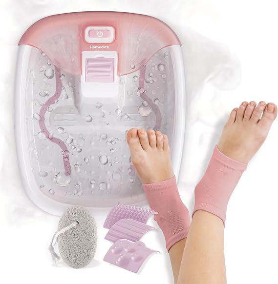 Homedics Bubble Bliss Deluxe Footbath Gift Set Maintain Heat Foot Spa