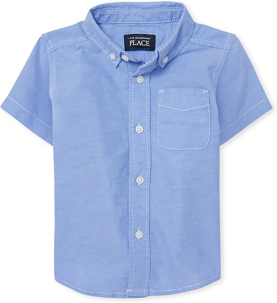 The Children's Place Baby Boys and Toddler Boys Short Sleeve Oxford Button Down Shirt