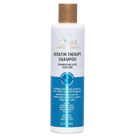 Joyce Giraud Ultimate Hair Strength Keratin Therapy Shampoo, with Cynatine & Pure4 Oils, 8 Fl. Oz
