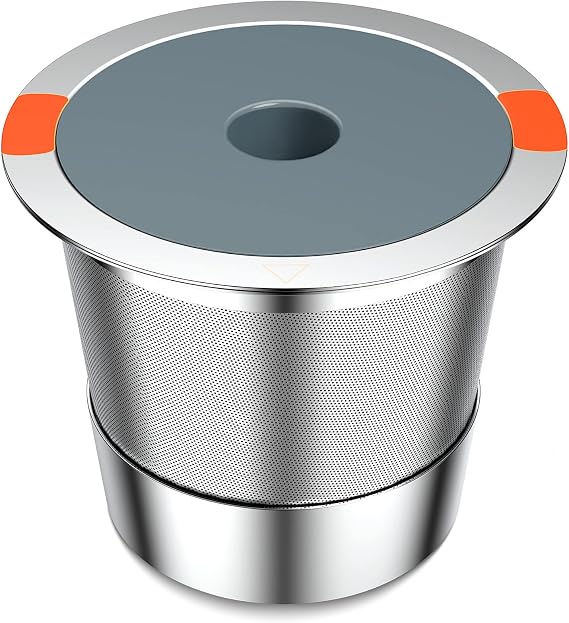 K Cup Reusable Coffee Pods, Stainless Steel Reusable K Cups Coffee Filter Compatible for Keurig 1.0 & 2.0 Coffee Makers, Non-BPA Stainless Steel Reusable K Cup(1 pack)