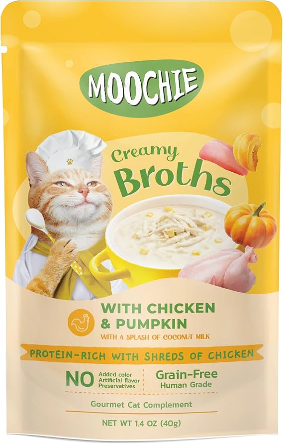 Moochie Çorba Kedi Ödülü Tavuk-Balkabağı, 40 Gr, 1 Adet