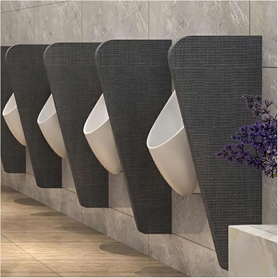Urinal Screen Toilet Partition 4PCS Wall-Mounted Urinal Partition Panel, Urinal Partition Divider Screen(Grey)