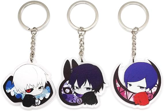 EBTY DREAMS Inc. - Set of 3 Tokyo Ghoul Acrylic Keychain Ken Kaneki, Ayato Kirishima, Shuu Tsukiyama