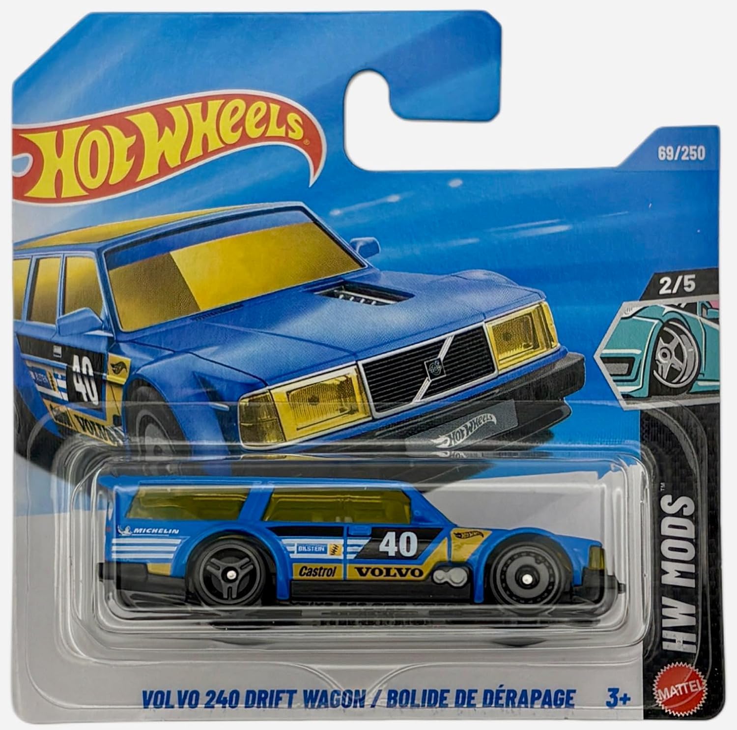 Hot Wheels Tekli Arabalar VOLVO 240 DRIFT WAGONBOLIDE DE DERAPAGE SHORT CARD JJJ36
