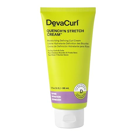 DevaCurl Quench'n Stretch Cream Moisturizing Defining Curl Cream | Improves Curl Definition | Non-Crunchy | Non-Stiff