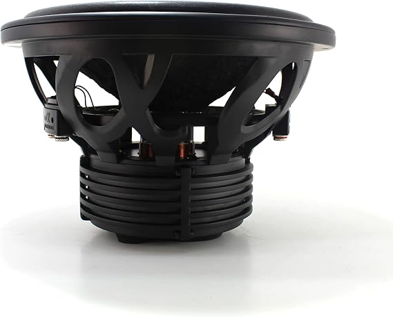 Alphasonik DSW512 Dynamis 500 Series 12 2400 Watts Max / 800 Watts RMS Dual 4 Ohm Car Subwoofer Die Cast Aluminum Basket w/Double Stacked Magnets Carbon Fiber Cone Cooling Rings System Sub Woofer