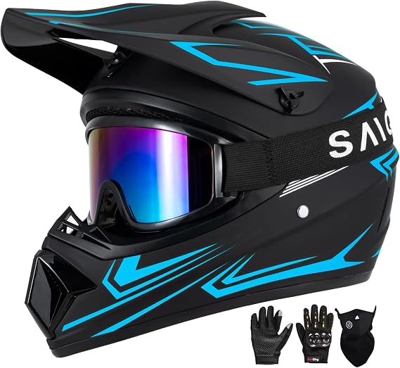 Youth Kids Motocross Helmet DOT Approved ATV BMX Dirt Bike for Boys Girls