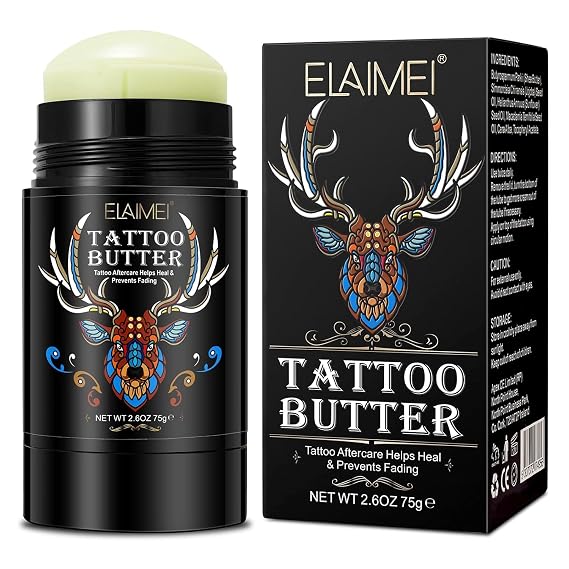 Tattoo Aftercare Butter Balm,2.6 oz Tattoo Aftercare Healing Brightener for Color Enhance,Protects New Tattoos and Rejuvenates Older Tattoos,Natural Organic Tattoo Cream (2.6 oz (Pack for 1))