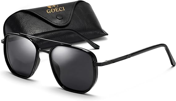 Women Sunglasses Polarized UV400 Vintage for Driving HD Retro with Case