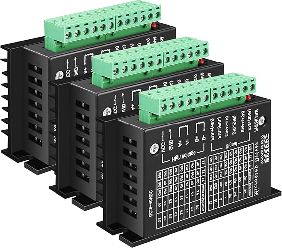 3 PCS of TB6600 Stepper Motor Driver, ABuff 5A 9-40V Nema 17 Stepper Motor Driver CNC Controller Single Axes Hybrid Stepperr Motorr Controls