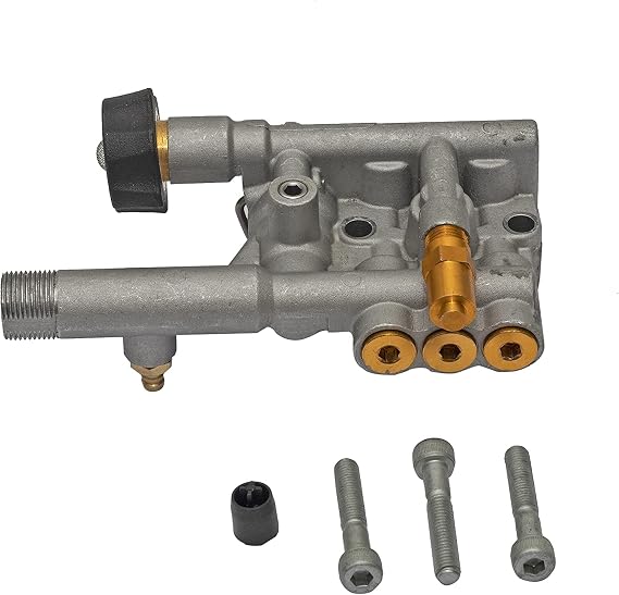 Simpson Manifold Replacement Kit for OEM Technologies Pressure Washer Pump | Fits OEM Pump 510026. Manifold Kit Includes TRV, Unloader, Soap Injection, Hose Inlet, M22 High-pressure Outlet. Part 7113810