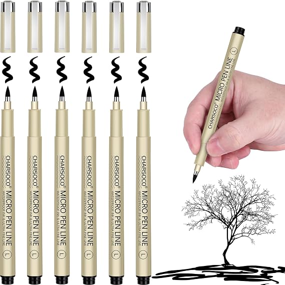 003 Micro Pen, Black Fine Point Pen with Waterproof Archival Ink, 0.15mm Fineliner Ink Pens for Artist Illustration, Sketching, Anime, Manga, Technical Drawing and Scrapbooking-003