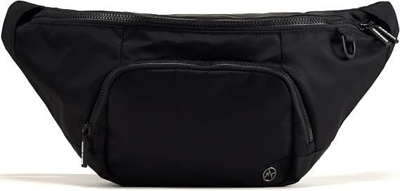 Pander Everywhere Belt Bag Crossbody Fanny Pack with Mesh Pockets and Adjustable Strap, 6L / Black