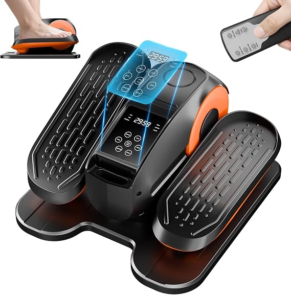 Under Desk Elliptical Machine,Leg Exerciser Electric as Seen on TV for Seniors, 24 Modes Romote Control Home Workout Exercise Equipment