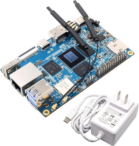 Orange Pi 5B 16GB Rockchip RK3588S with 128GB eMMC 8 Core 64 Bit WiFi6,BT5.0 Single Board Computer, 2.4GHz Frequency Open Source Board Run Orange Pi OS,Android,DebianPi 5B 16G128G5V4A TypeC Supply