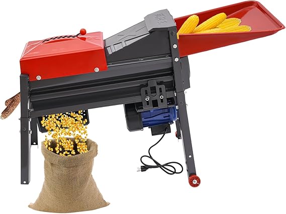 Electric Corn Threshing Machine 110V 480W 2800RPM Automatic Dry Corn Sheller Threshing Machine, 2204-3306lb/H Heavy Duty Stainless Steel Corn Shucker Stripping Machine for Corn on The Cob
