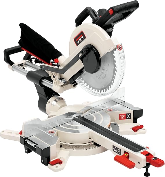 JET 12-Inch Sliding Dual-Bevel Compound Miter Saw, 1Ph 115V (Model JMS-12X)