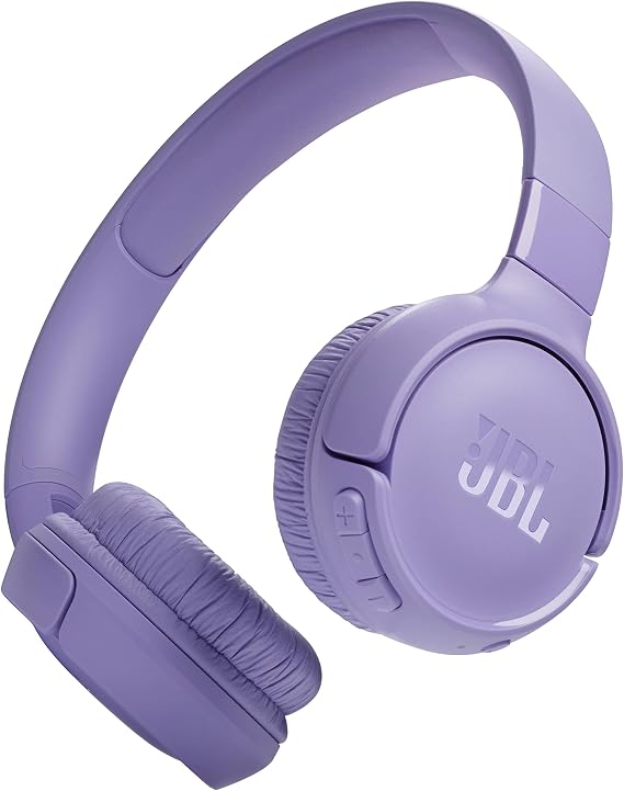 JBL TUNE JBLT520BTPUR 520BT Bluetooth Headphones Sealed Type, Up to 57 Hours Continuous Playback, On-Ear, USB Type-C Charging, Multi-Point, JBL App Compatible, Purple